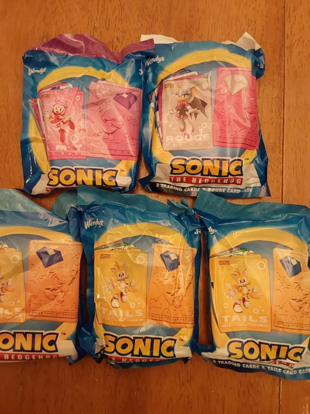 WENDYS SONIC HEDGEHOG TRADING CARDS W CASE NEW wendy sonic